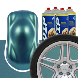 DIP Felgen-Set Grünblau metallic